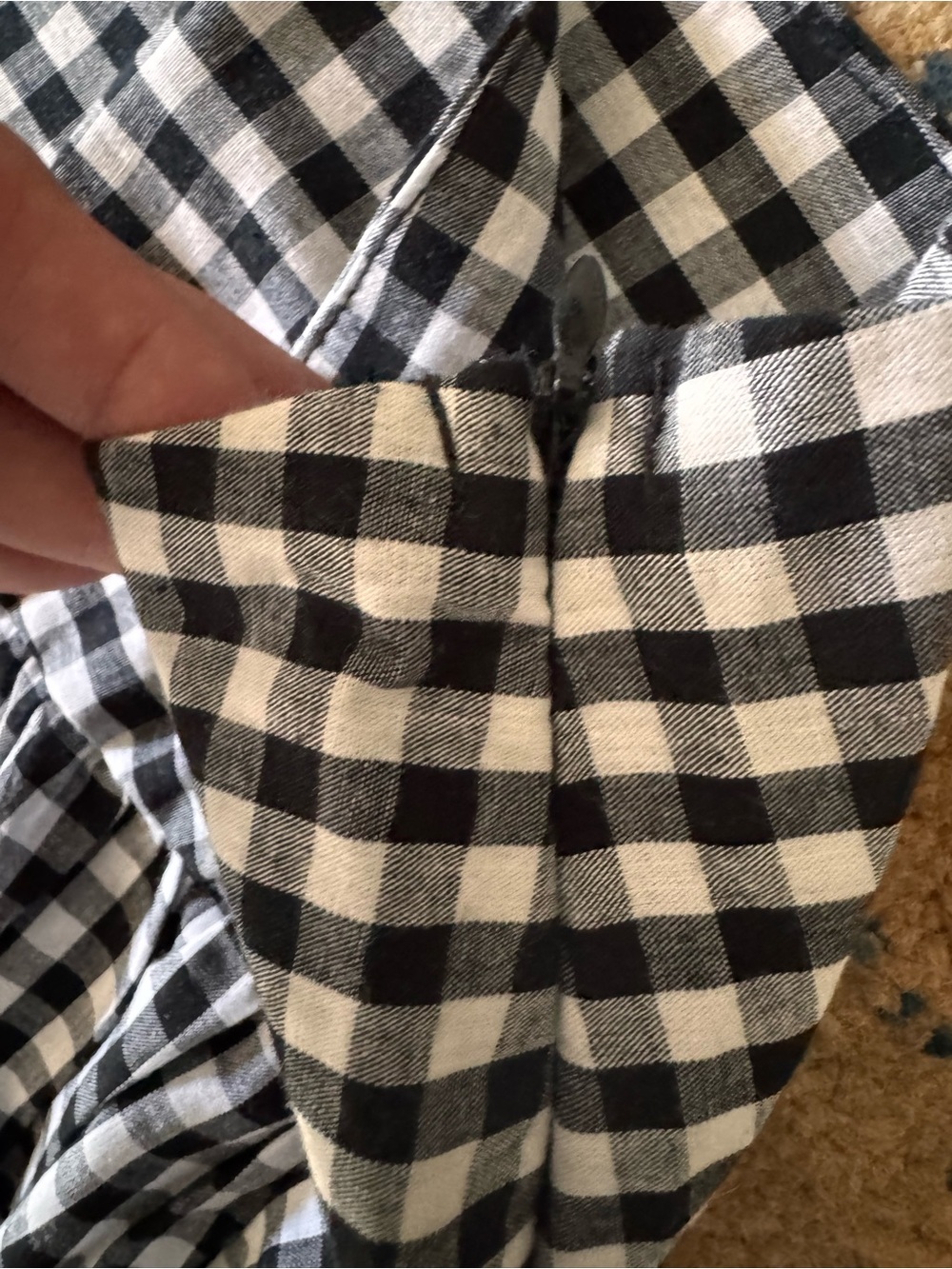 Boohoo Black & White Gingham Maxi poplin Skirt - Picture 5 of 9